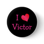 I Love Victor buttons