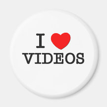 I Love Videos Fridge Magnets