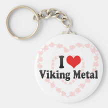 I Love Viking Metal Key Chain