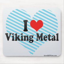 I Love Viking Metal Mousepads