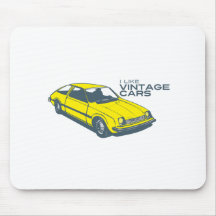 I Love Vintage Cars Mousepad