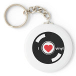 I Love Vinyl keychains