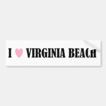 I Love Virginia Beach Bumper Sticker