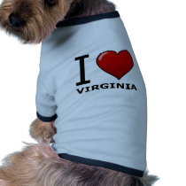 I LOVE VIRGINIA DOGGIE TSHIRT