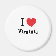 I love Virginia heart T-Shirt Fridge Magnet