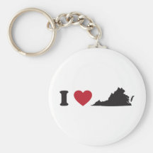 I Love Virginia Keychain