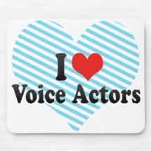 I Love Voice Actors Mousepads