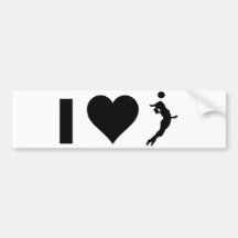 I Love Volleyball (Female) Bumper Sticker