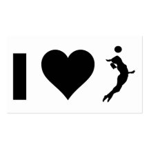 I Love Volleyball (Female) Business Card