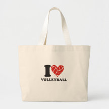 I love volleyball tote bag
