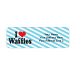I Love Waffles Custom Return Address Labels