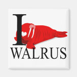 I Love Walrus Magnets
