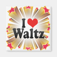 I Love Waltz Fridge Magnet