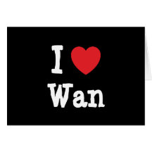 I love Wan heart T-Shirt Card