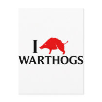 I Love Warthogs Post Card