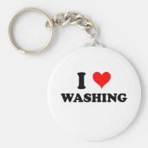 I Love Washing Keychain
