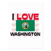 I Love Washington Post Card