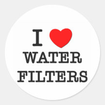 I Love Water Filters Stickers