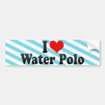 I Love Water Polo Bumper Stickers