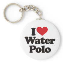 I Love Water Polo Key Chain