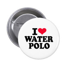 I love Water Polo Pinback Button