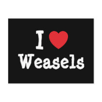I love Weasels heart custom personalized
