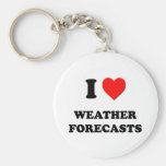 I love Weather Forecasts Keychains