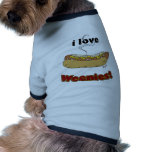 I Love Weenies ~ Hot Dogs pet clothing