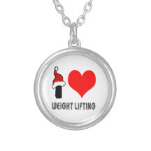 I Love Weight Lifting Design Pendant