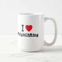 I love Weightlifting heart custom personalized Mug