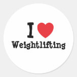 I love Weightlifting heart custom personalized Stickers