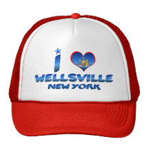 I love Wellsville, New York Trucker Hat