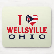 I love Wellsville, Ohio Mouse Pads