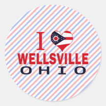 I love Wellsville, Ohio Sticker