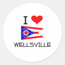 I Love Wellsville Ohio Sticker