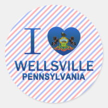 I Love Wellsville, PA Sticker