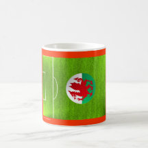 I Love Welsh football soccer flag mug