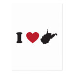 I Love West Virginia postcards