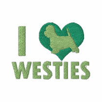 I Love Westies Green Ladies