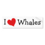 I Love Whales Bumper Stickers