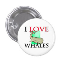 I Love Whales Buttons