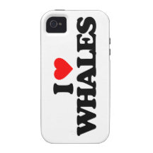 I LOVE WHALES Case-Mate iPhone 4 COVERS