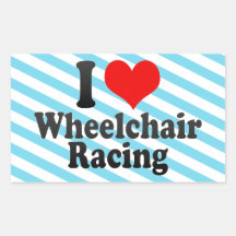 I love Wheelchair Racing Sticker