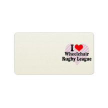 I love Wheelchair Rugby League Labels