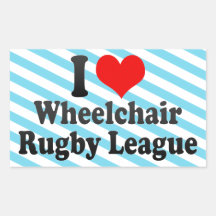 I love Wheelchair Rugby League Sticker