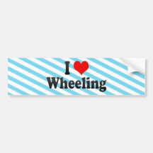I Love Wheeling, United States Bumper Sticker
