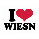 I love Wiesn Oktoberfest Postcard