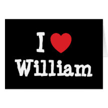 I love William heart T-Shirt Card