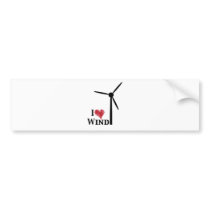 i love wind energy bumper stickers