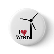 i love wind energy pinback button